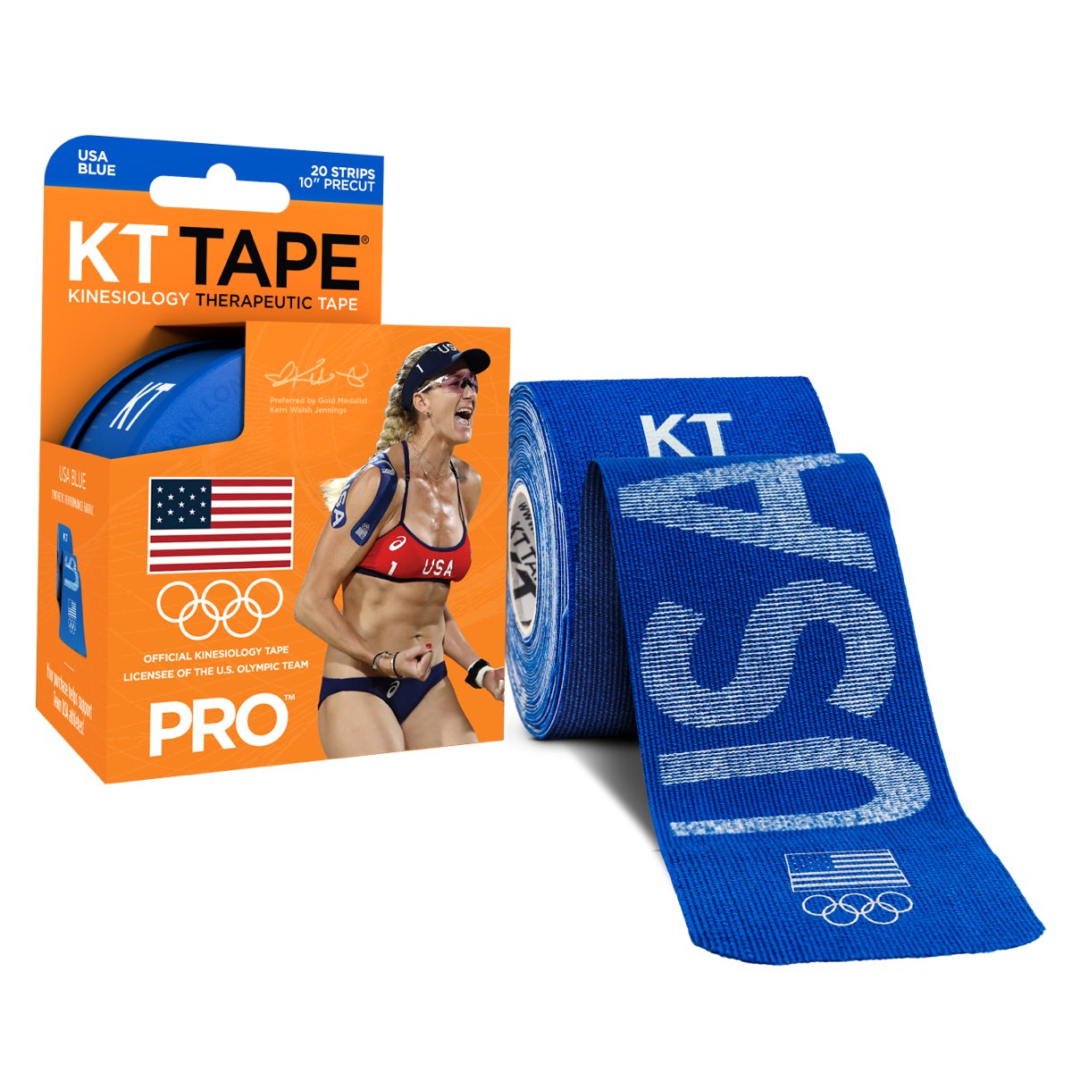 KT Tape Pro® USA - Kinesiology Tape for Athletes - 20 Precut Strips